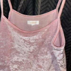 Colsie Pink Velvet Pajama Top